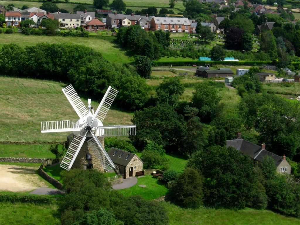 Heage Windmill from above.