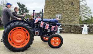 Heage Windmill 2024 Official Opening: Lord Burlington driving a Fordson Tractor