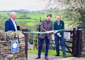 Heage Windmill 2024 Official Opening: Lord Burlington cutting the ribbon to open the mill