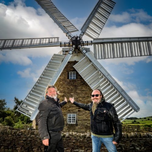 Si King and Dave Myers at Heage Windmill